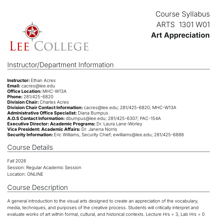 Simple Syllabus